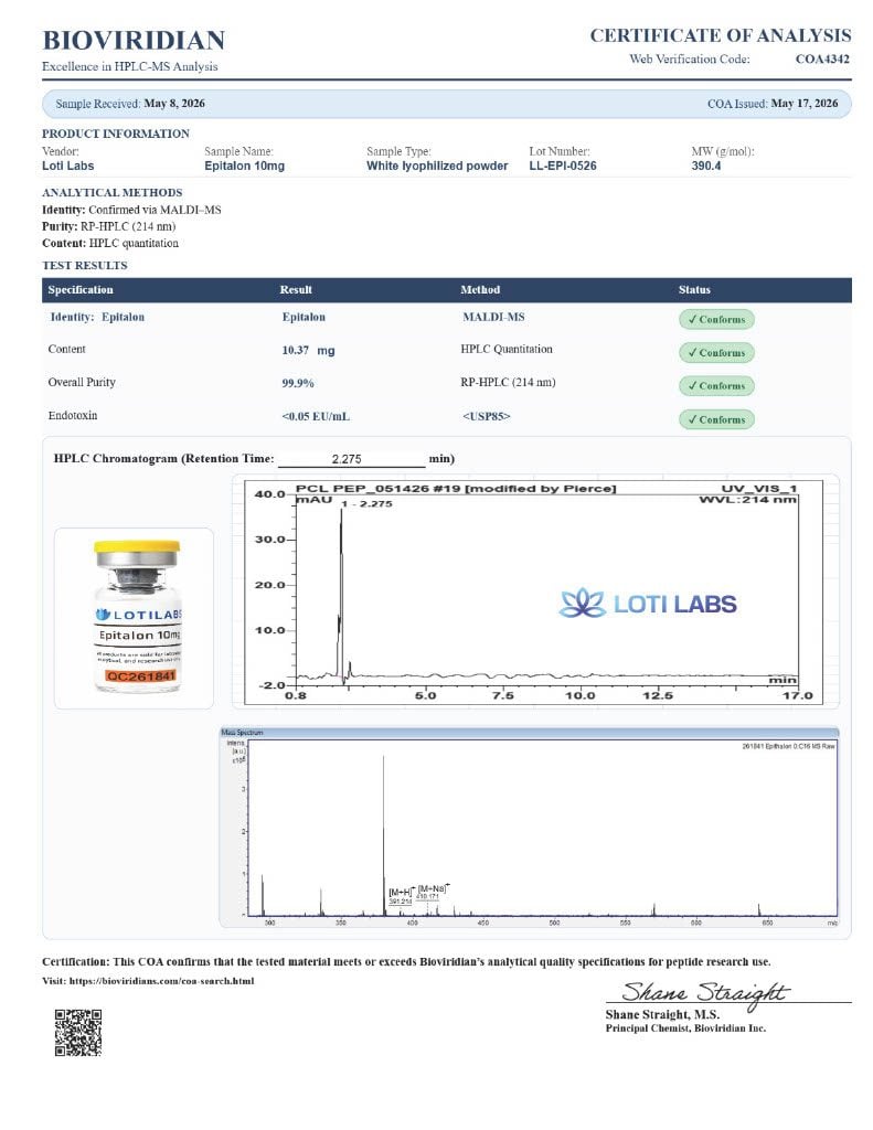 Epitalon 10mg complete page preview