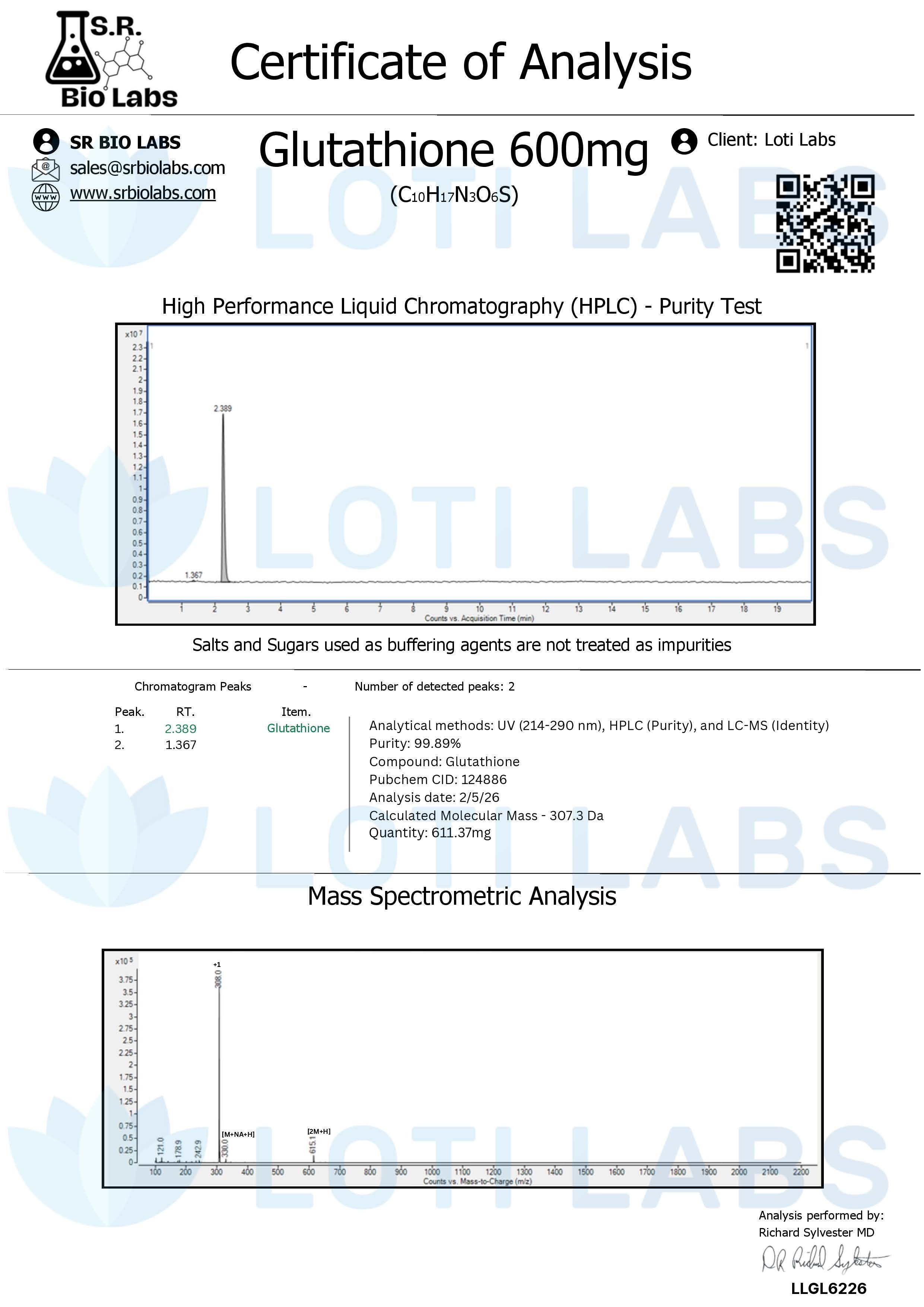 Glutathione 600mg complete page preview