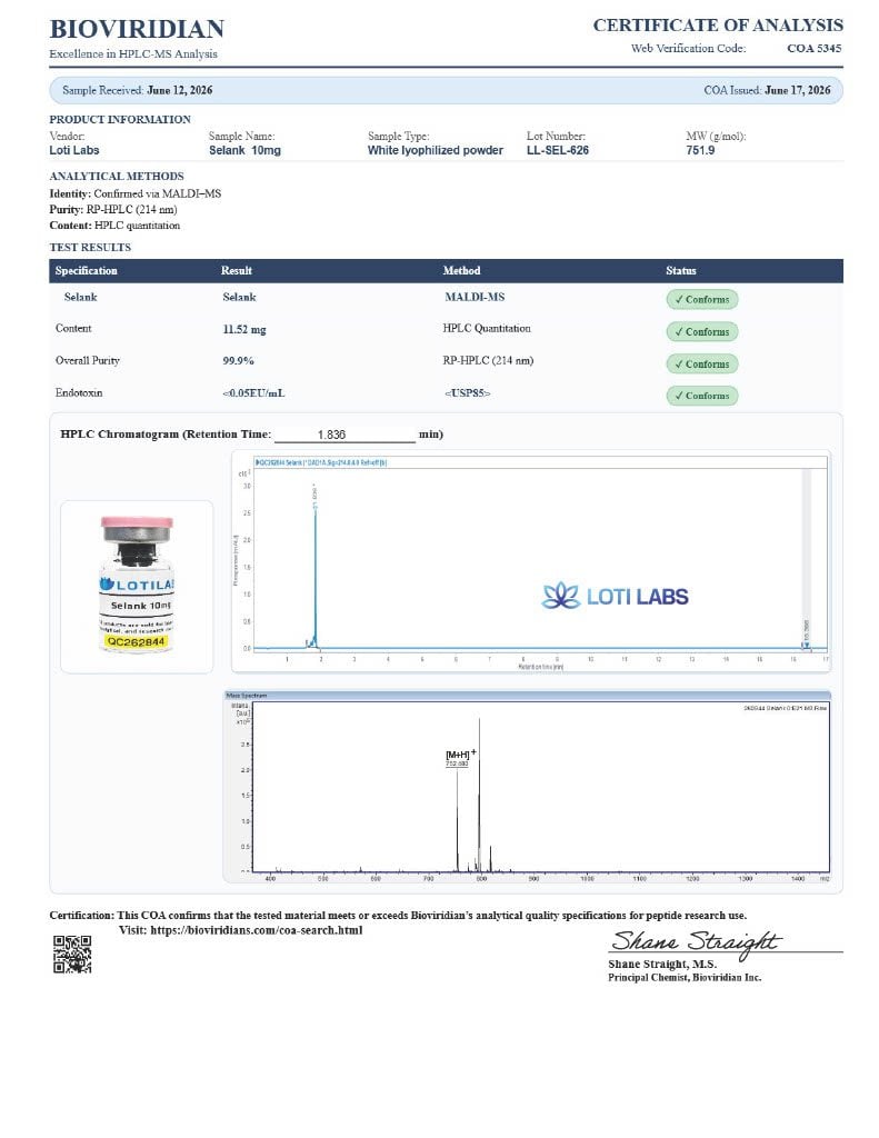 Selank 10mg complete page preview